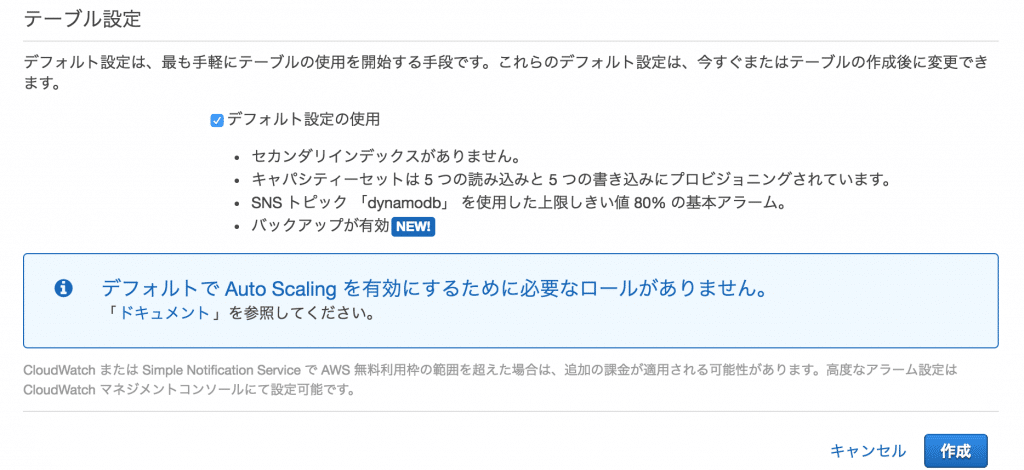 AWS Amazon DynamoDB 入門 テーブル・項目の作成 fukuの犬小屋